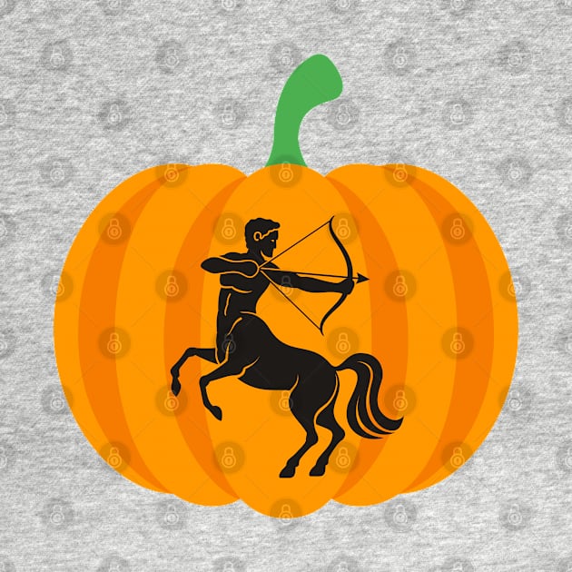 Halloween Jack O Lantern Sagittarius Zodiac Sign by EndlessDoodles